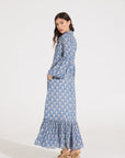 RAYNA DRESS | PALM FAN SKY