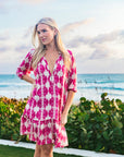 KENDALL DRESS | TRELLIS FUSCHIA