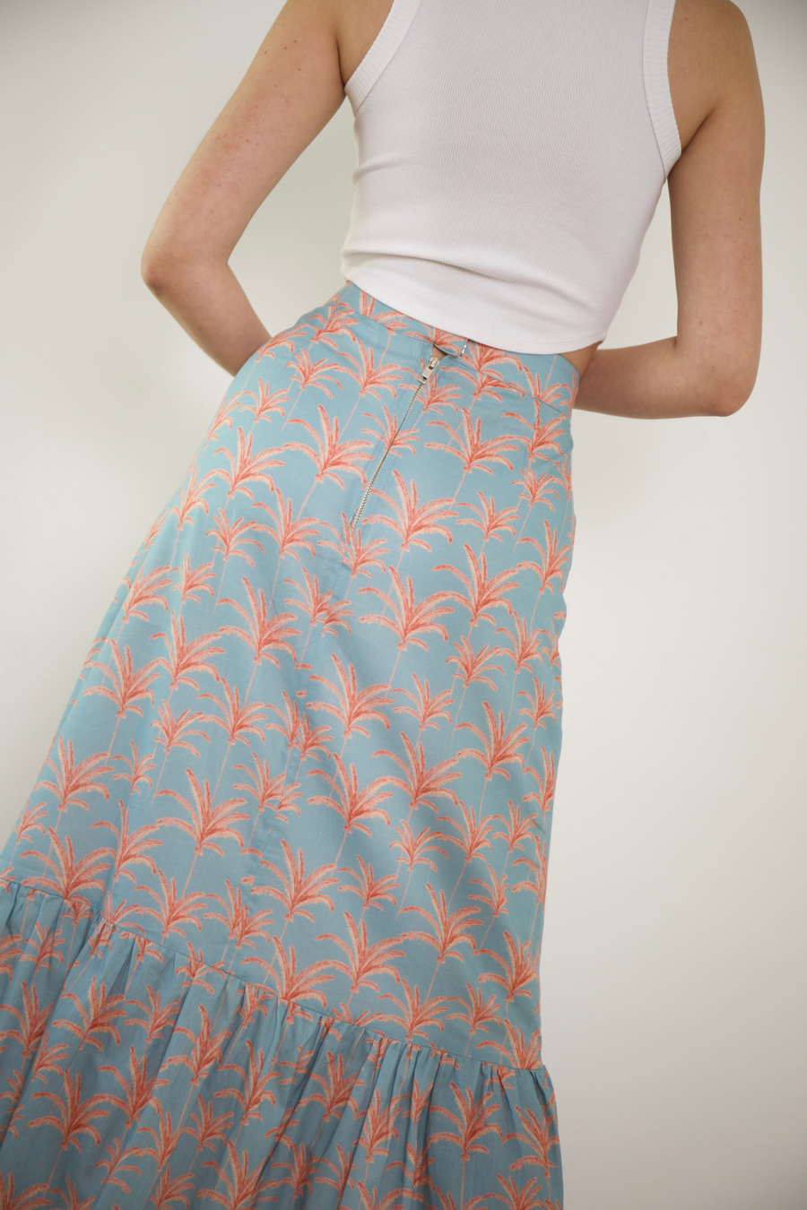 LIZZIE LINEN SKIRT | CALLISTA PALM