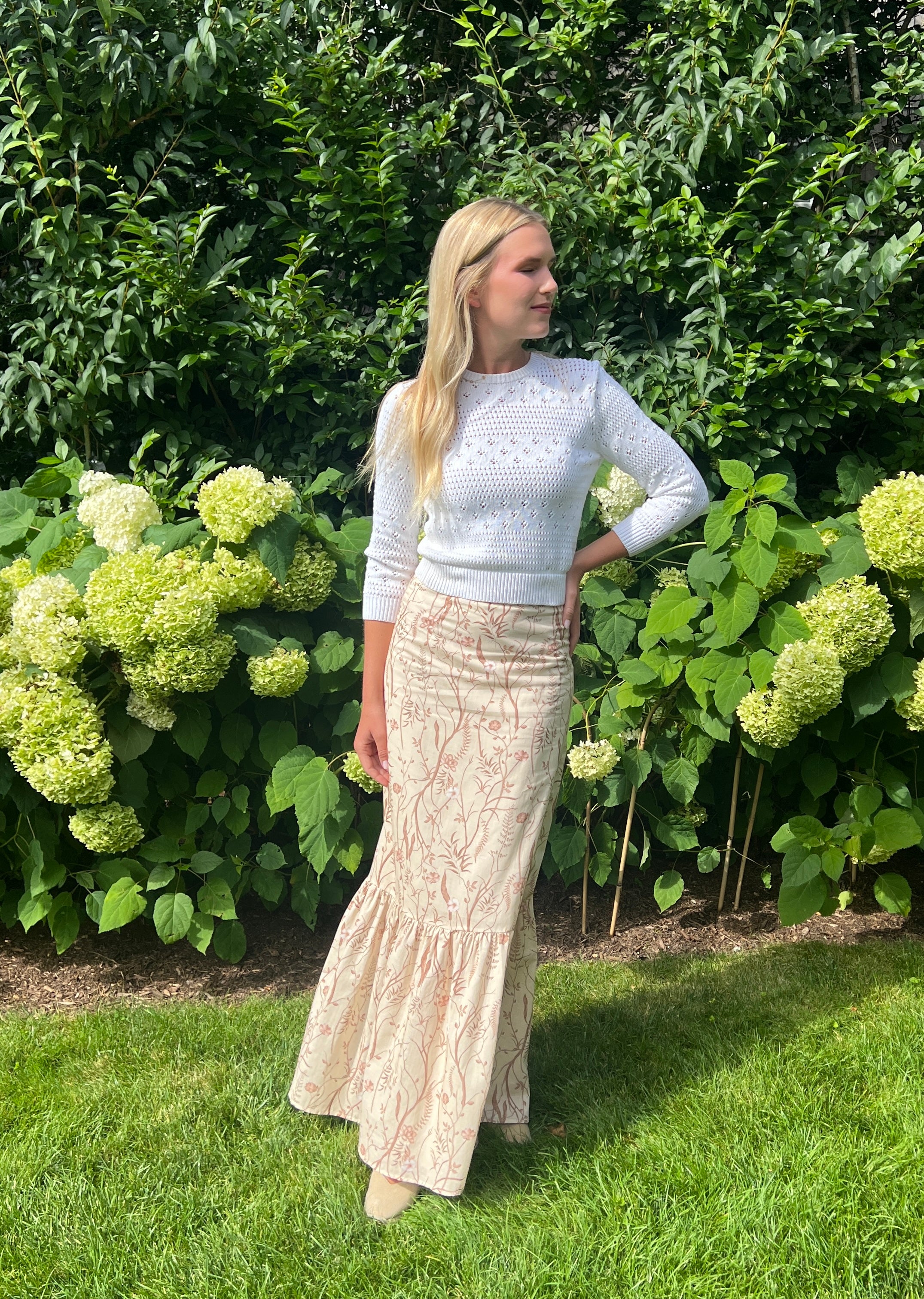 LIZZIE LINEN SKIRT | DUSTY ROSE