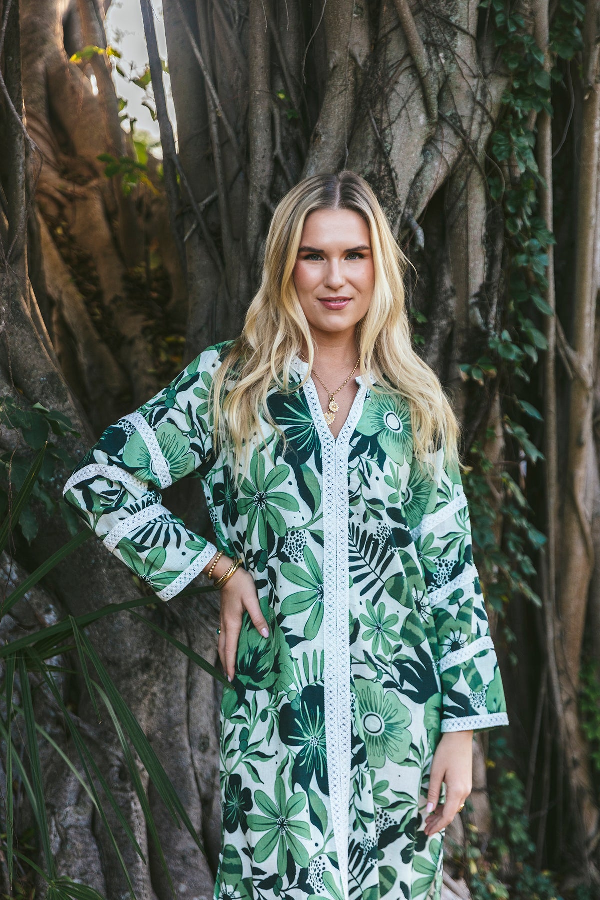 BARDOT CAFTAN | JOY IN GREEN