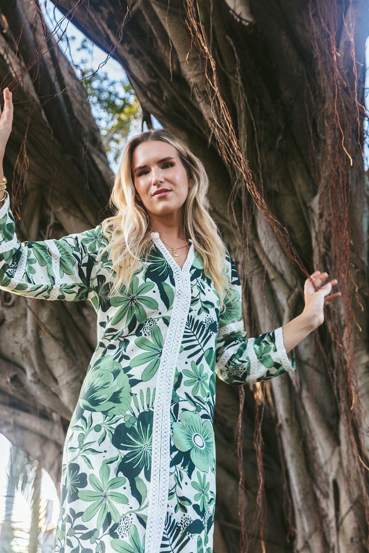 BARDOT CAFTAN | JOY IN GREEN