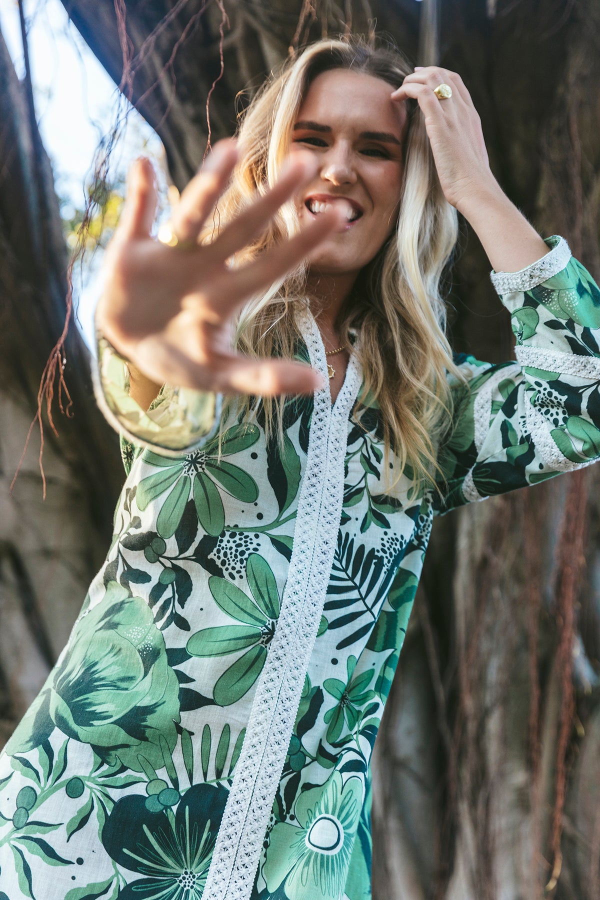 BARDOT CAFTAN | JOY IN GREEN