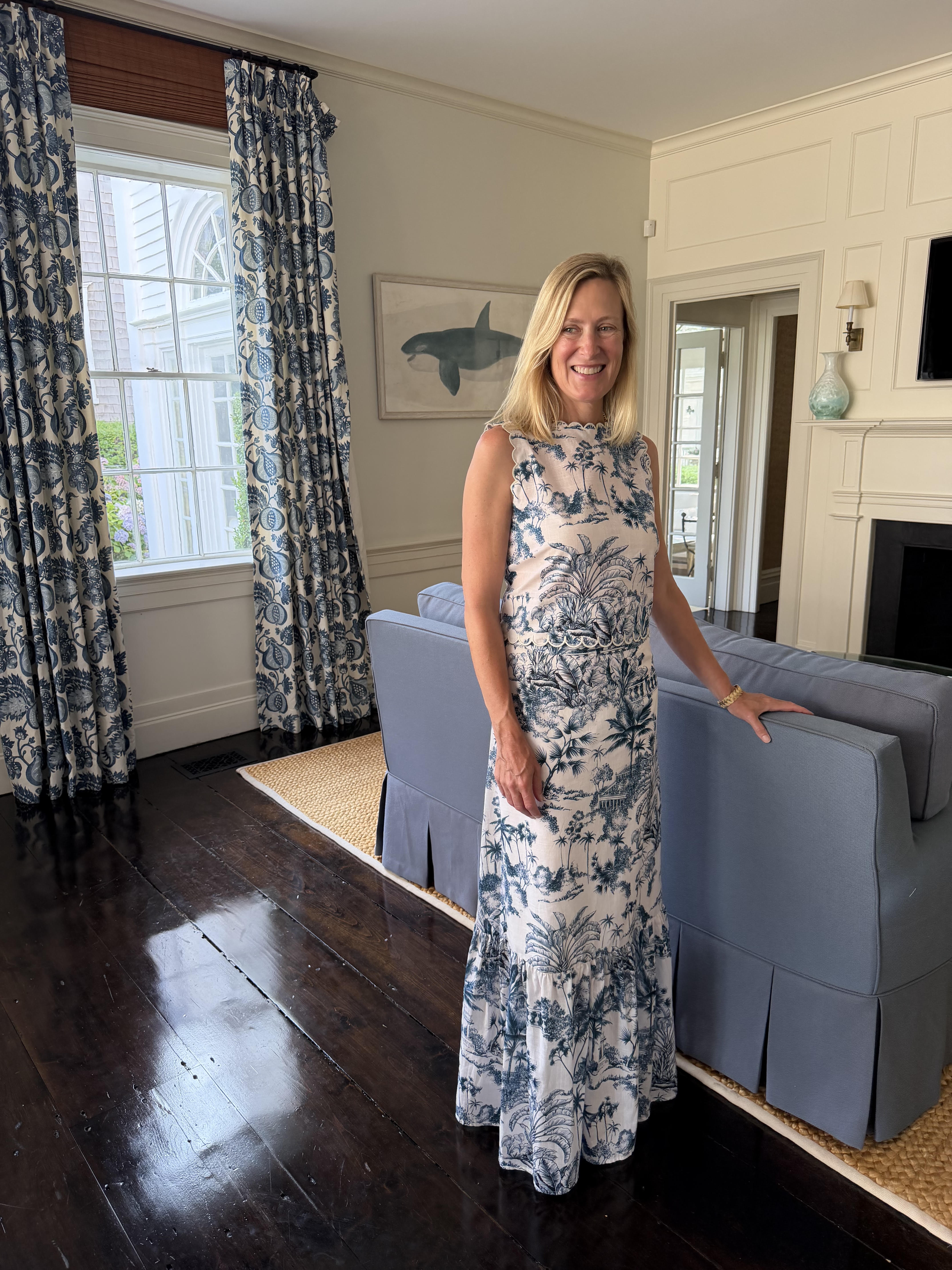 LIZZIE SKIRT AND SCALLOP TOP SET | BLUE TOILE