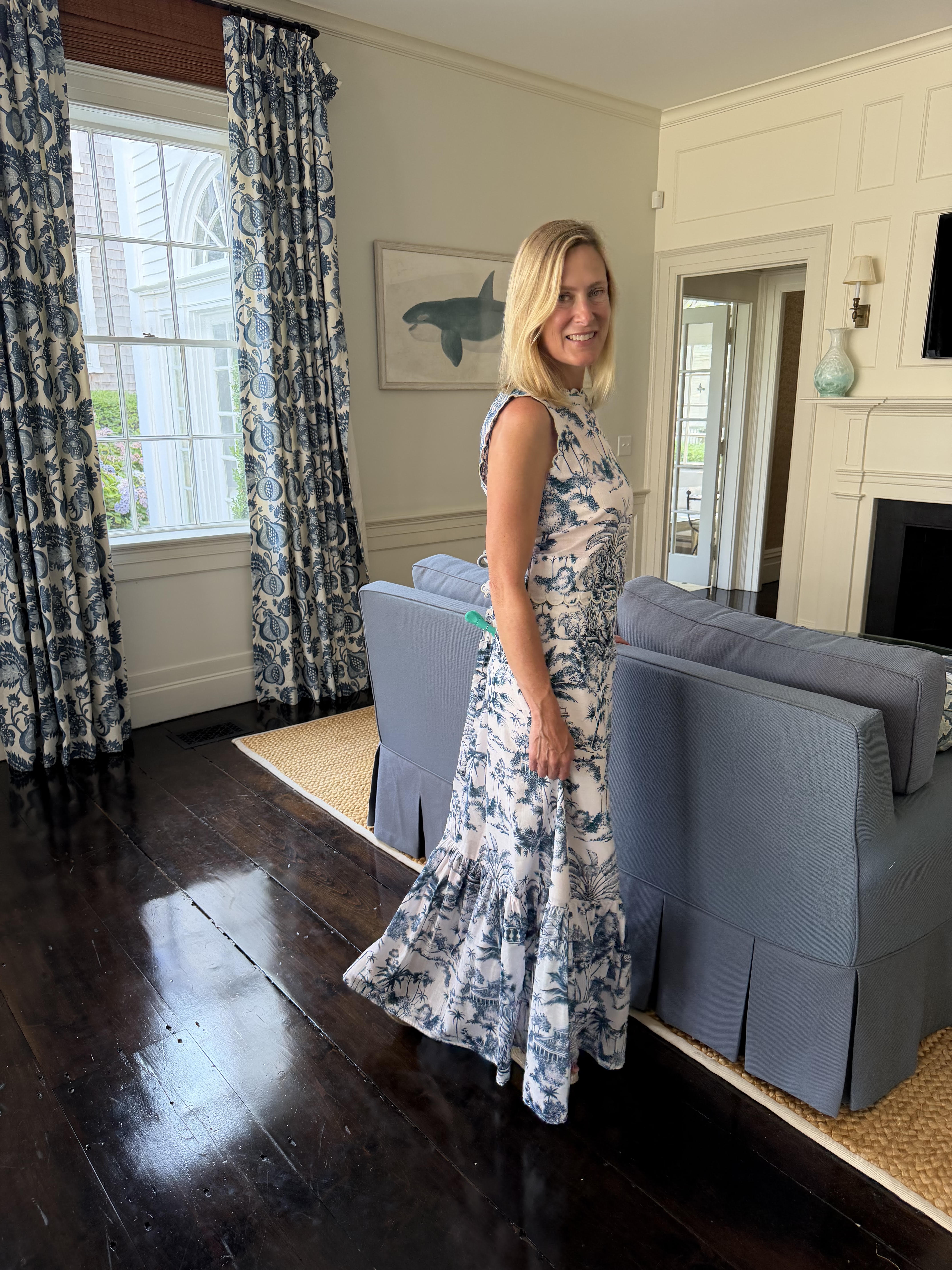 LIZZIE SKIRT AND SCALLOP TOP SET | BLUE TOILE