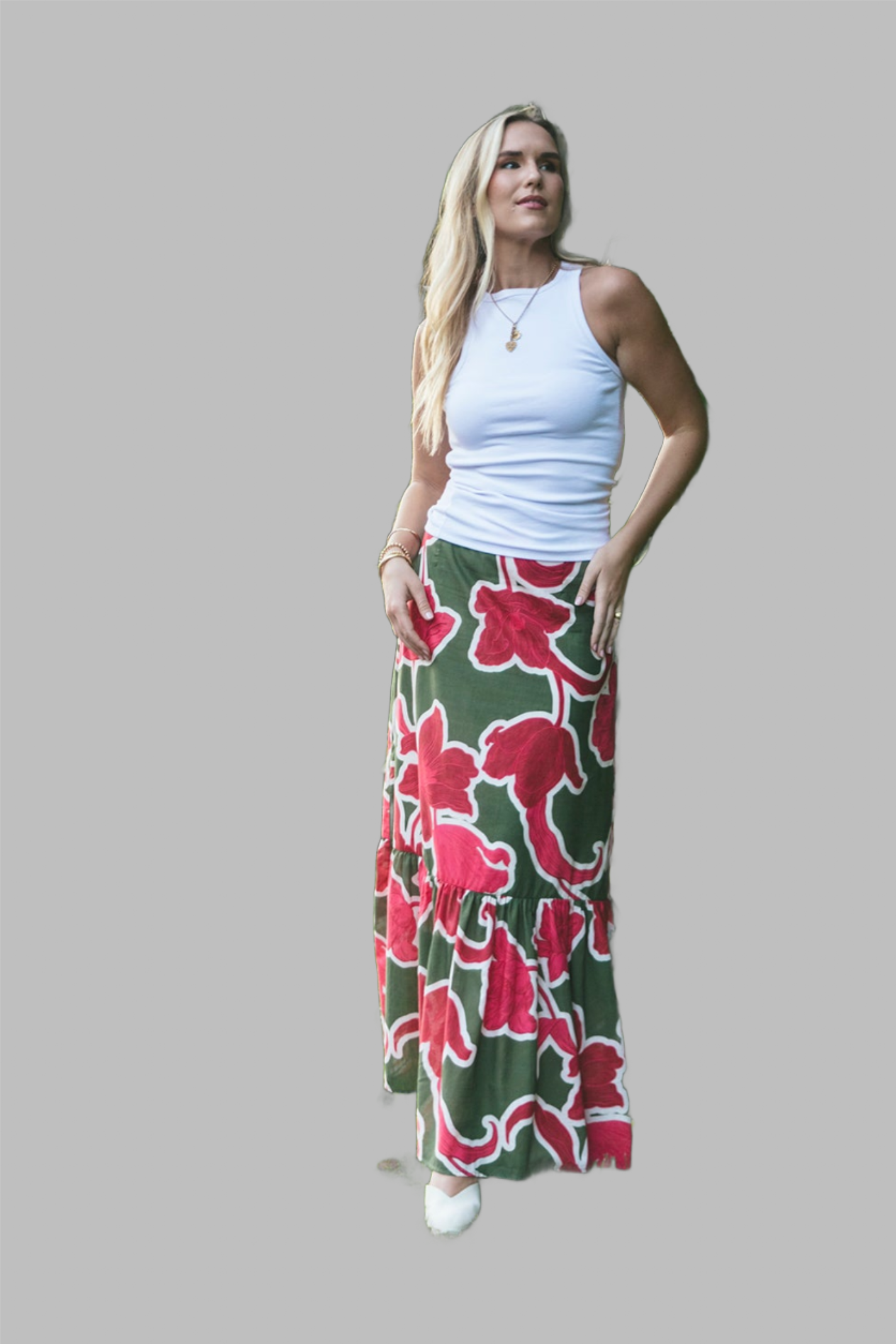 LIZZIE LINEN SKIRT | MERRAIN GREEN