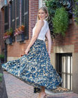 TUCKERNUCK POPLIN SKIRT | CINQUE TERRE NAVY