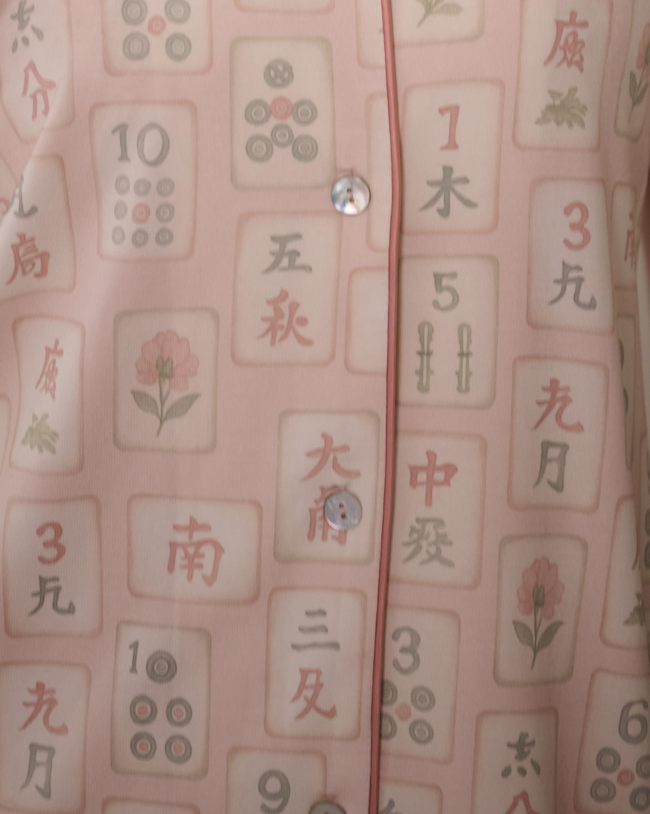 ELSIE SHORTIE PAJAMAS | MAH JONGG PRINT