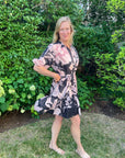 CECELIA DRESS | BLACK PAPER FLOWER