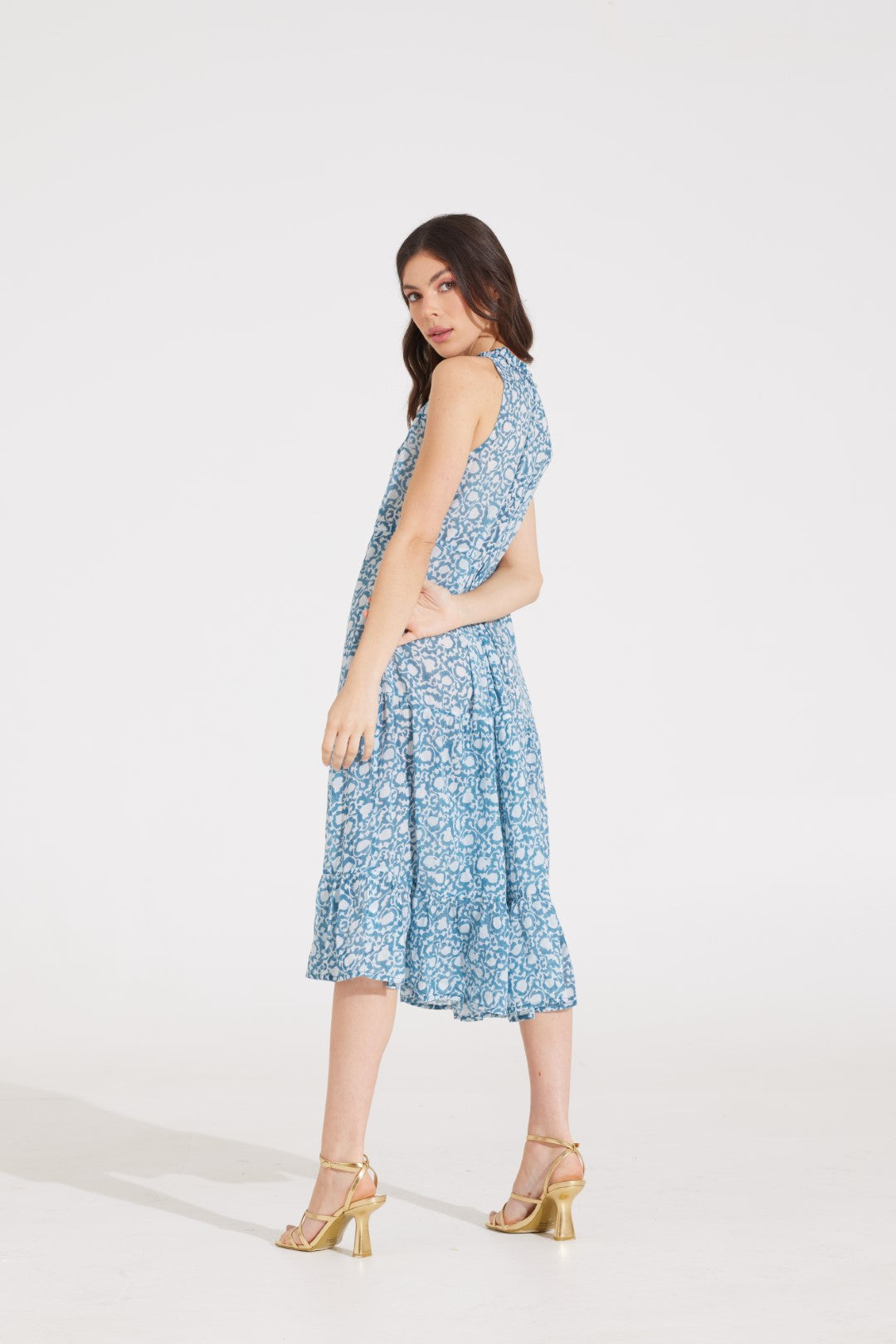 LA GUERITE DRESS | GRAPEVINE CARIBBEAN BLUE