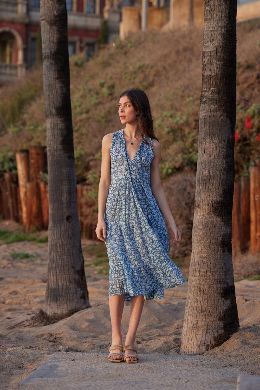 LA GUERITE DRESS | GRAPEVINE CARIBBEAN BLUE