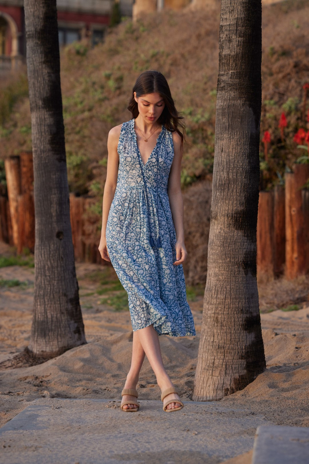 LA GUERITE DRESS | GRAPEVINE CARIBBEAN BLUE