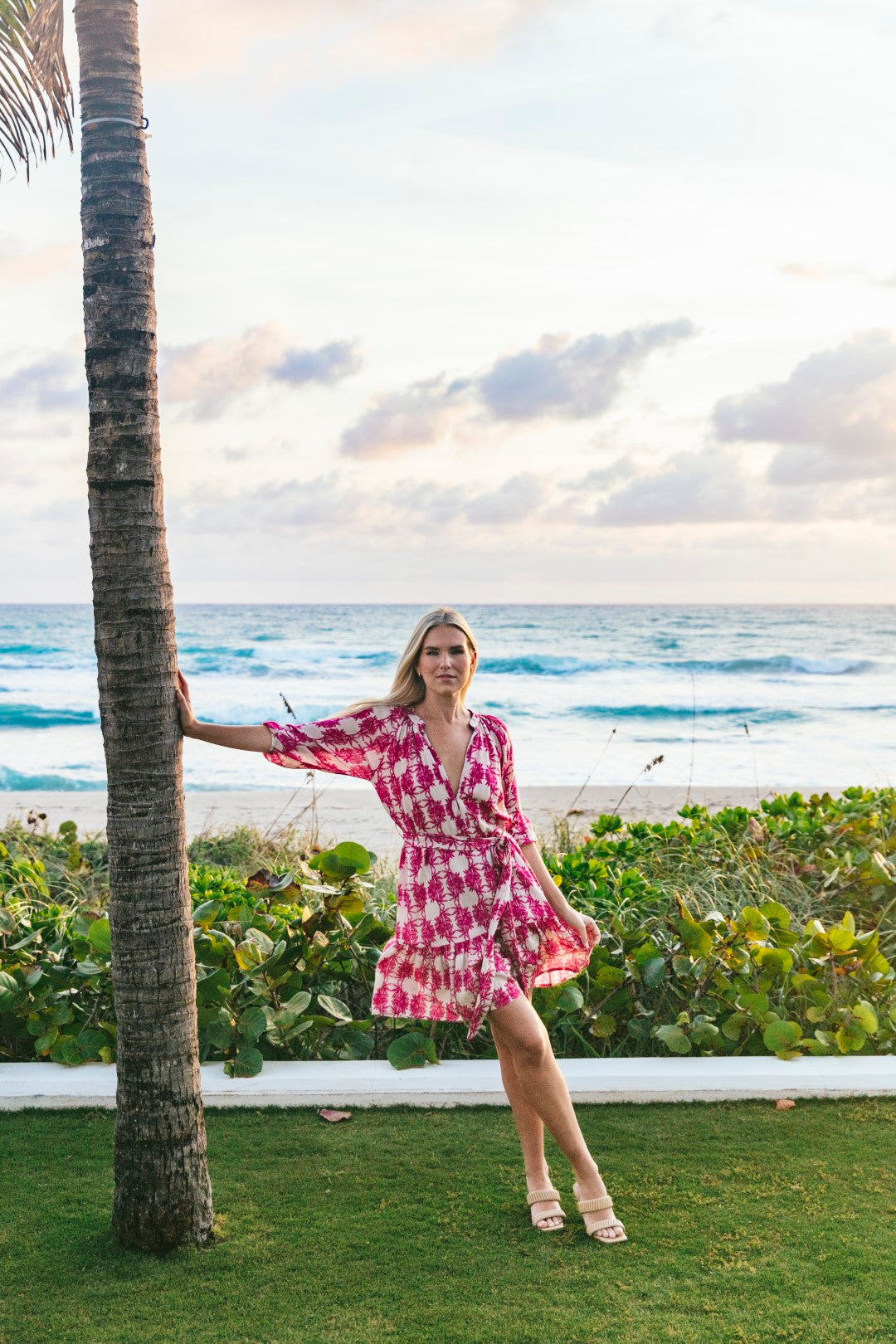 KENDALL DRESS | TRELLIS FUSCHIA